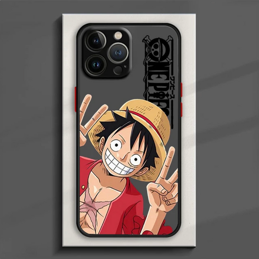 Coque de téléphone One Piece Luffy Peace iPhone en silicone