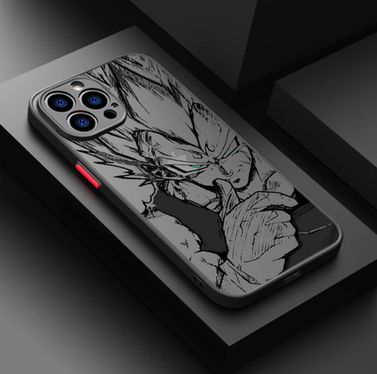 Coque de téléphone Dragon Ball Vegeta M iPhone en silicone noir