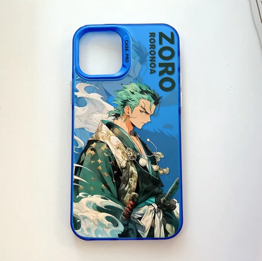 Coque de téléphone One Piece Roronoa Zoro iPhone en TPU bleu