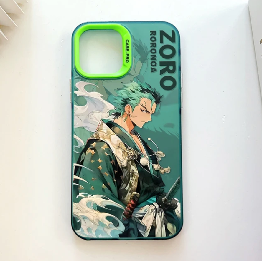 Coque de téléphone One Piece Roronoa Zoro iPhone en TPU vert