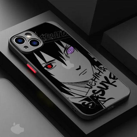 Coque de téléphone Naruto Sasuke iPhone en silicone